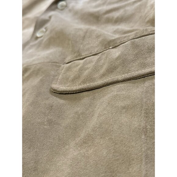 Banana Republic Mens Size Medium Genuine Leather Button Down Blazer Preppy - Picture 6 of 16